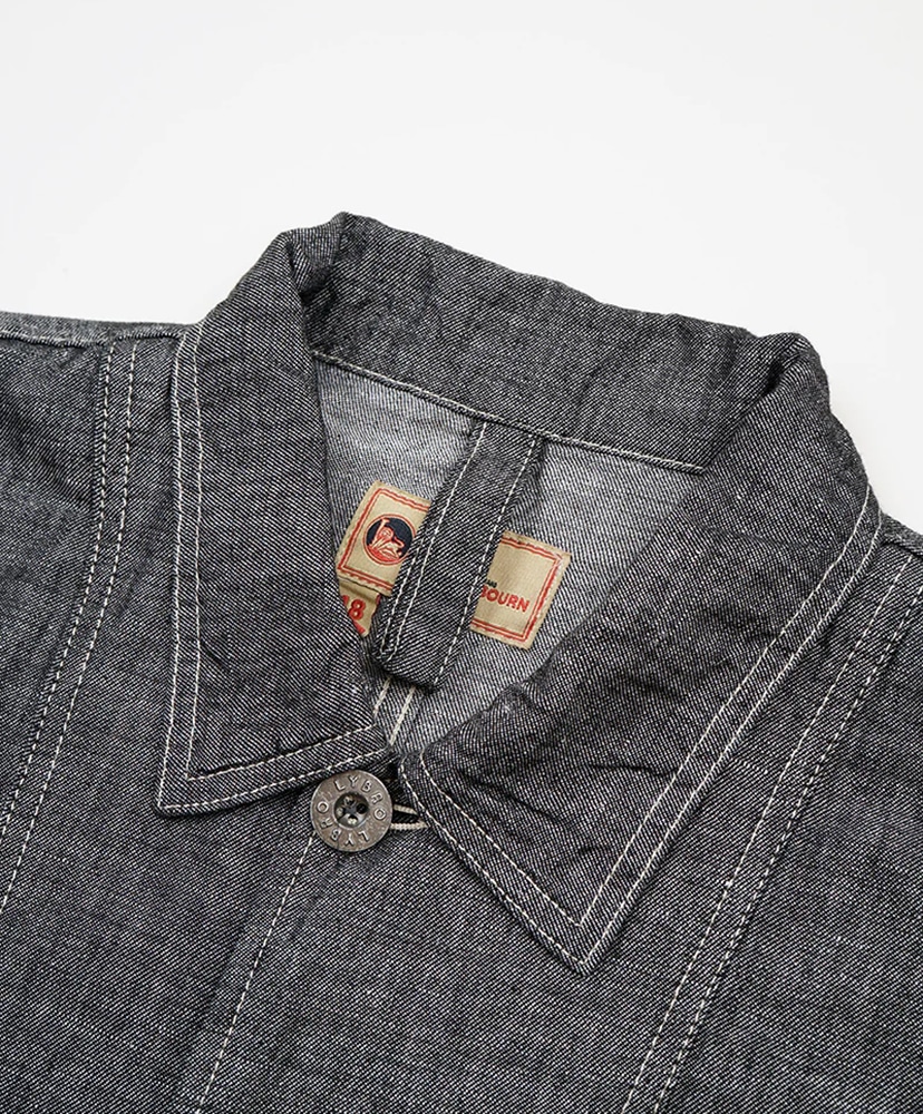 JK03-02 Chore Jacket - Linen Denim Indigo/インディゴ 42(MEN)