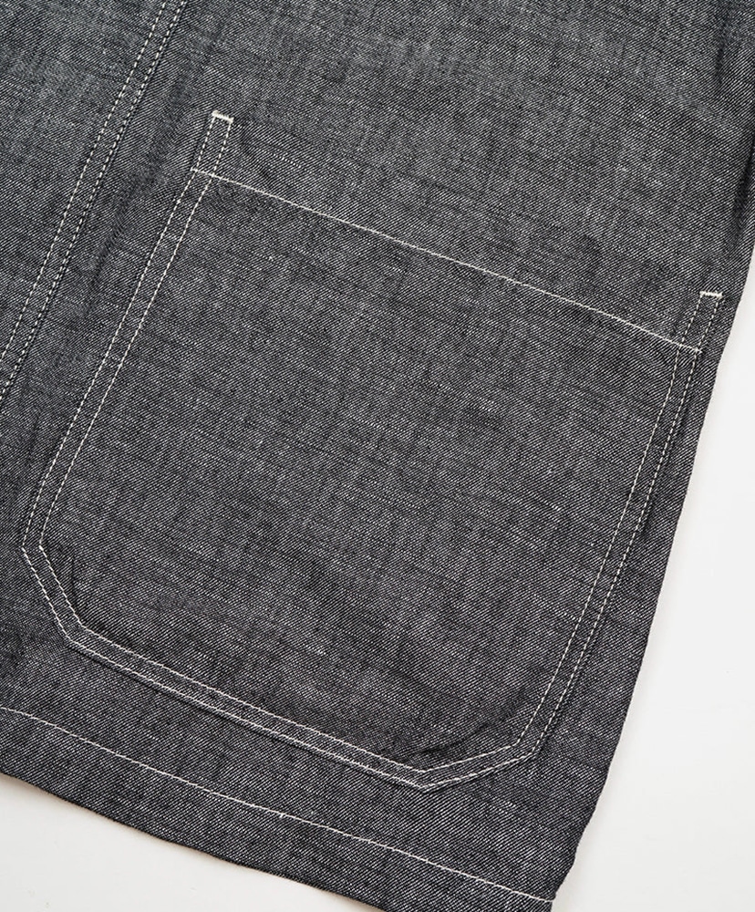 JK03-02 Chore Jacket - Linen Denim Indigo/インディゴ 42(MEN)