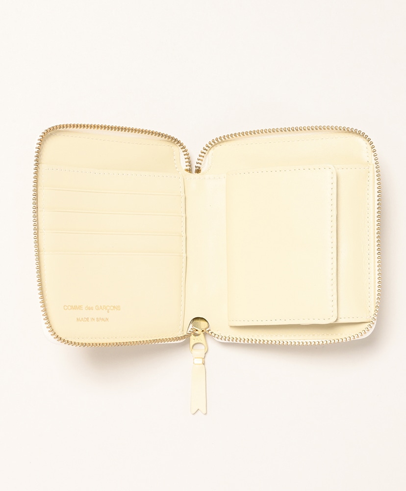 8Z-D002-051 - CLASSIC LEATHER LINE 二つ折りZip Wallet Off White/オフホワイト ONE