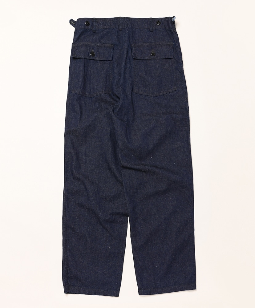 US Army Baker Pants Cotton Linen Denim Indigo/インディゴ L(MEN)