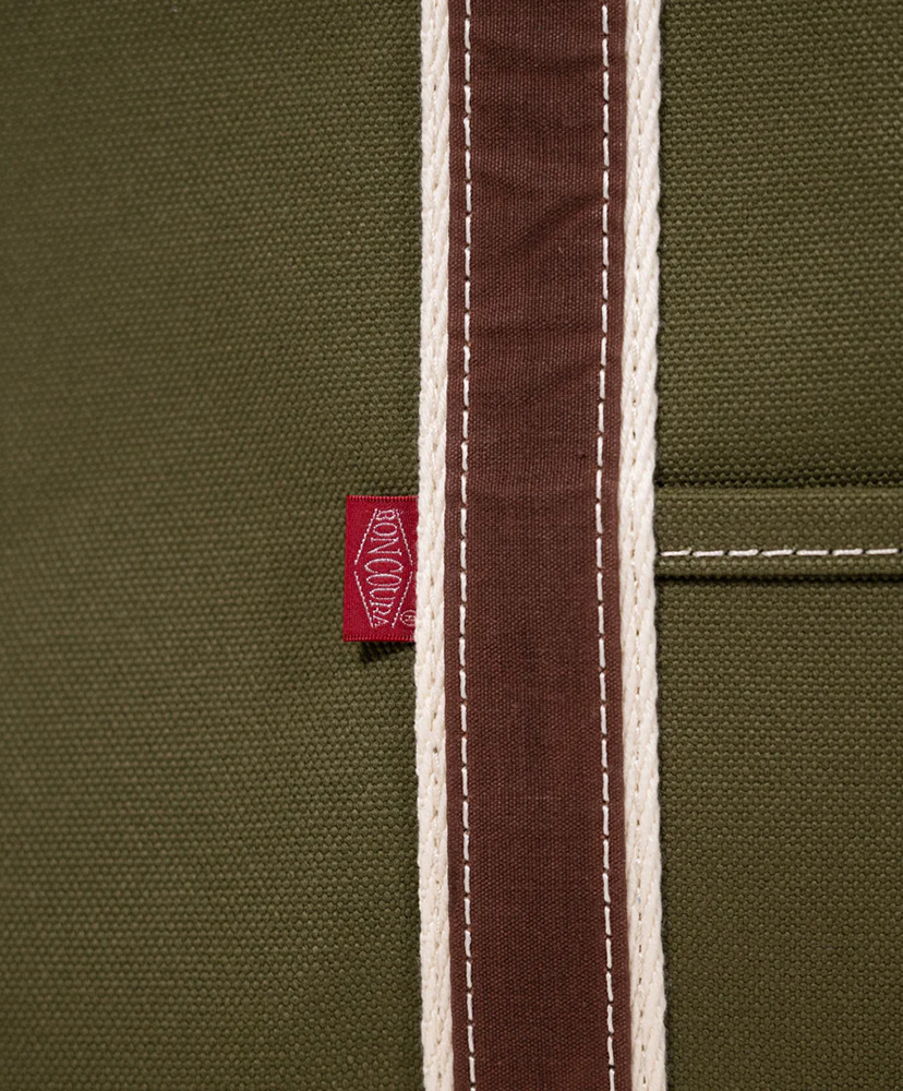 Boat Tote Army Olive Duck × Paraffin Brown Duck F