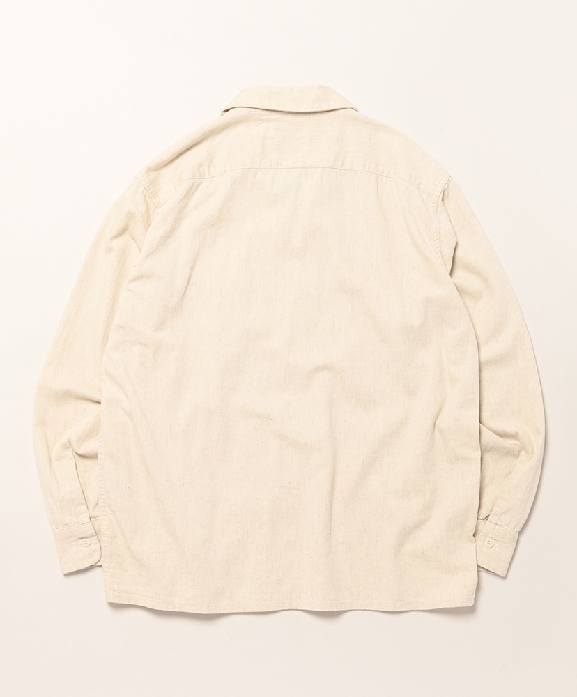 Open-Collar Shirt Cotton Linen Natural/ナチュラル 38(MEN)