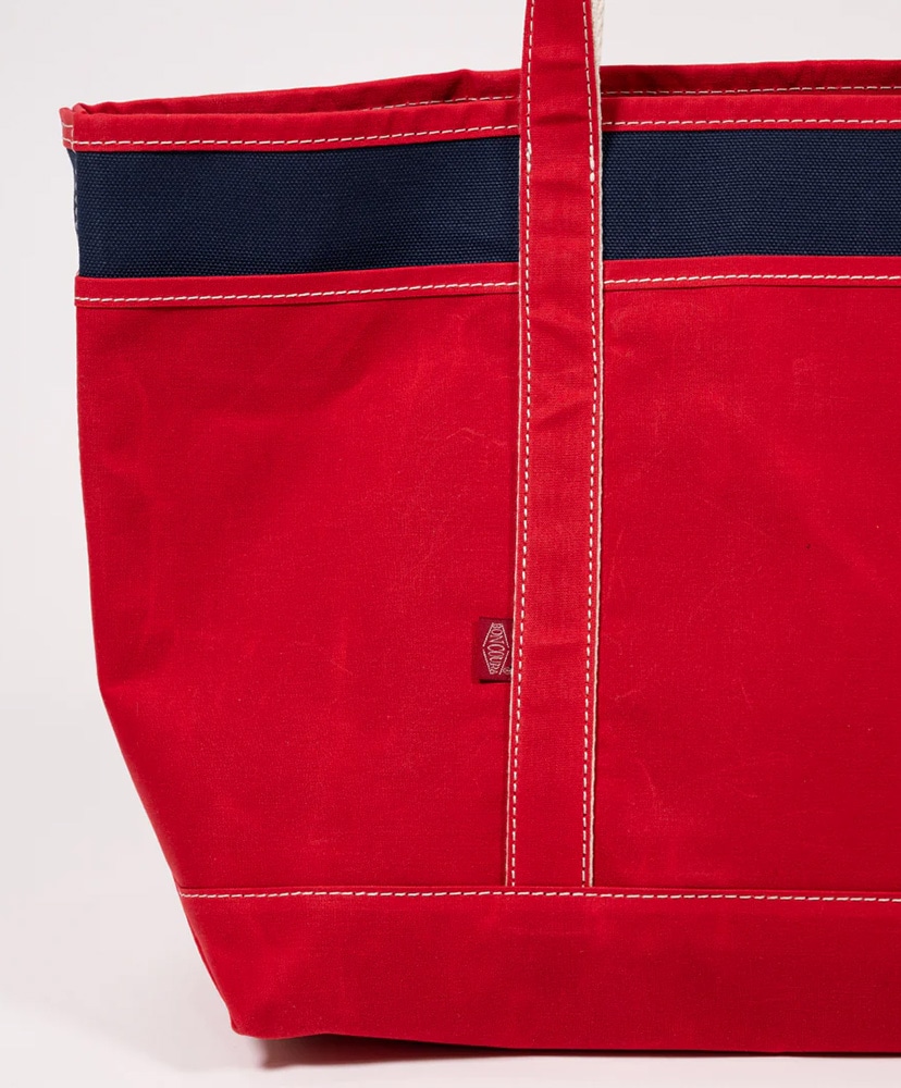 Pocket Boat Tote Navy Duck × Paraffin Red Duck F