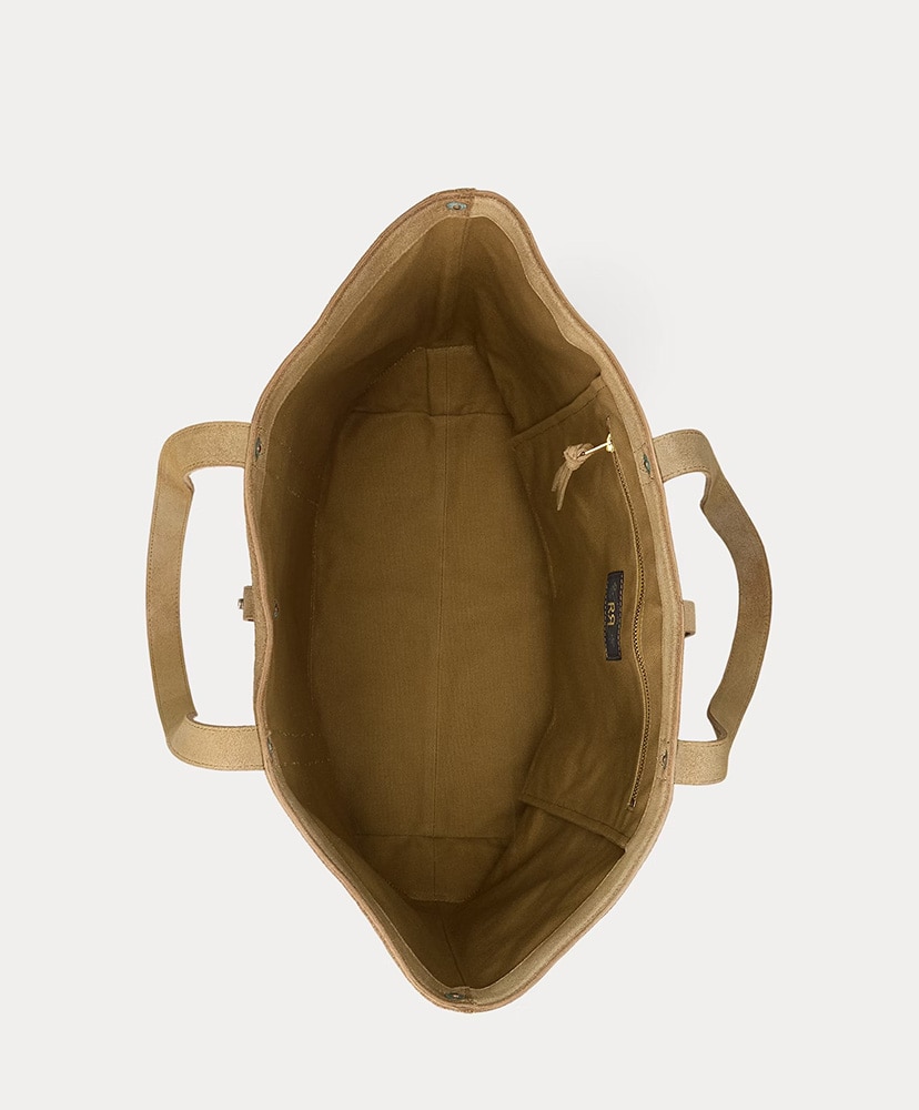 スエードトリム ハンドウーブン ジャカード トート マルチ/ベージュ ONE