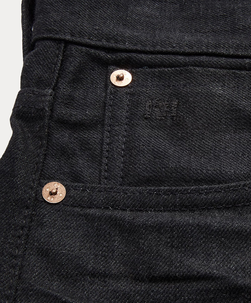 ヴィンテージ 5ポケット ブラック セルビッジジーンズ ニューブラックオンブラック W28L30(MEN)