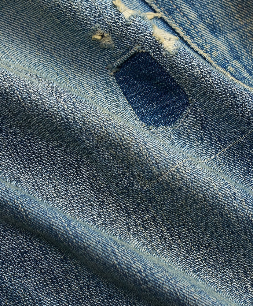 ストレート フィット Eastborough ディストレスト ジーンズ イーストボロー ウォッシュ W34L32