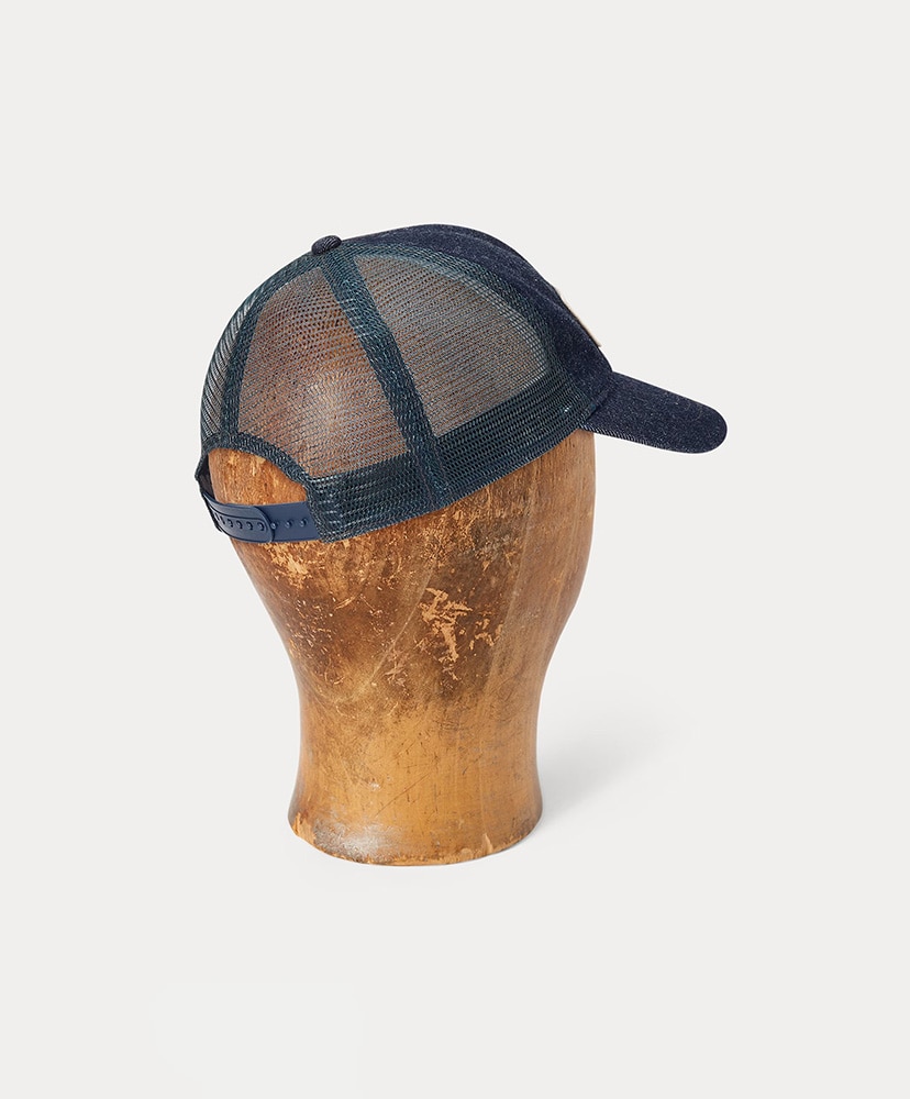 インディゴ ロゴパッチ デニム トラッカー キャップ インディゴ ONE