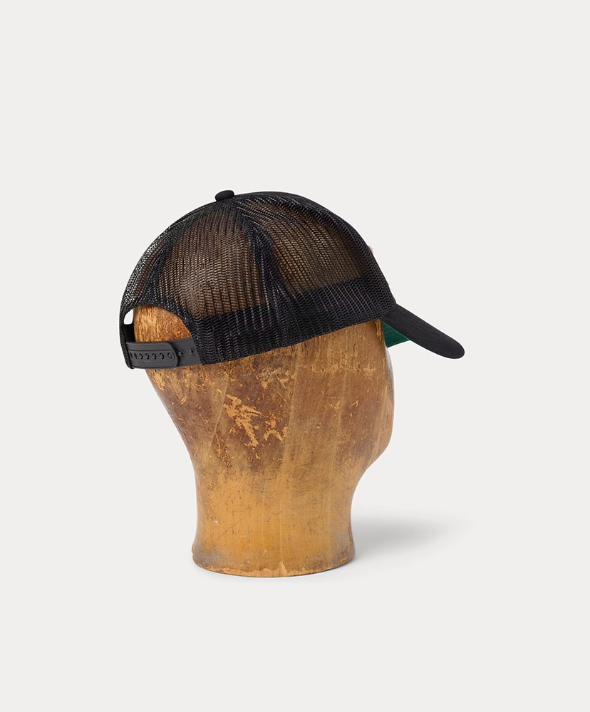 ロゴパッチ デニム トラッカー キャップ ブラック ONE