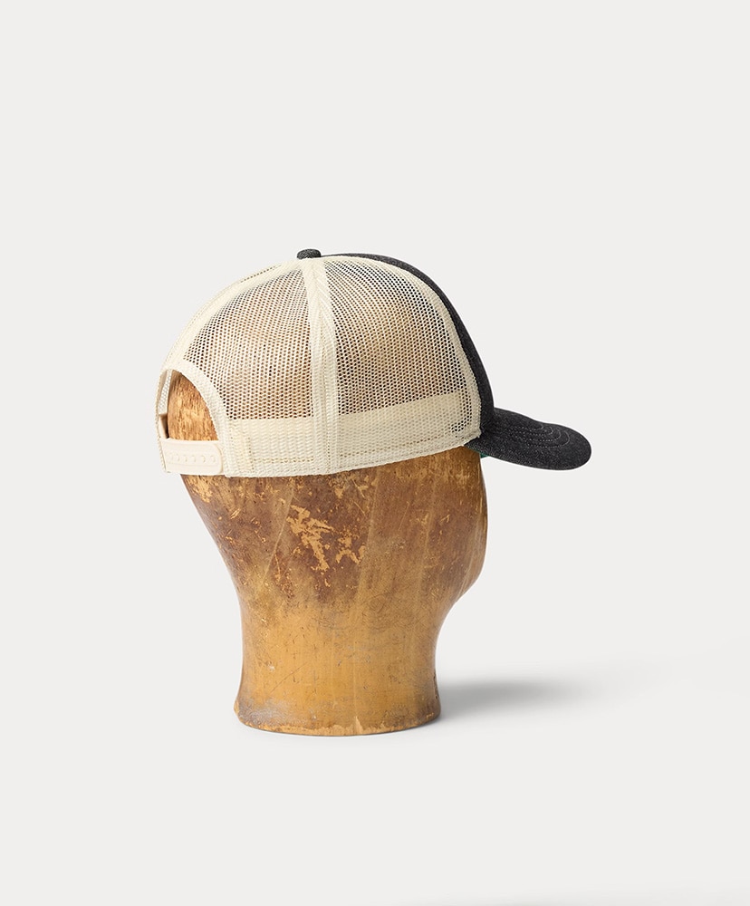 RRL Ranch ロゴ デニム トラッカー キャップ ブラック/ホワイト ONE