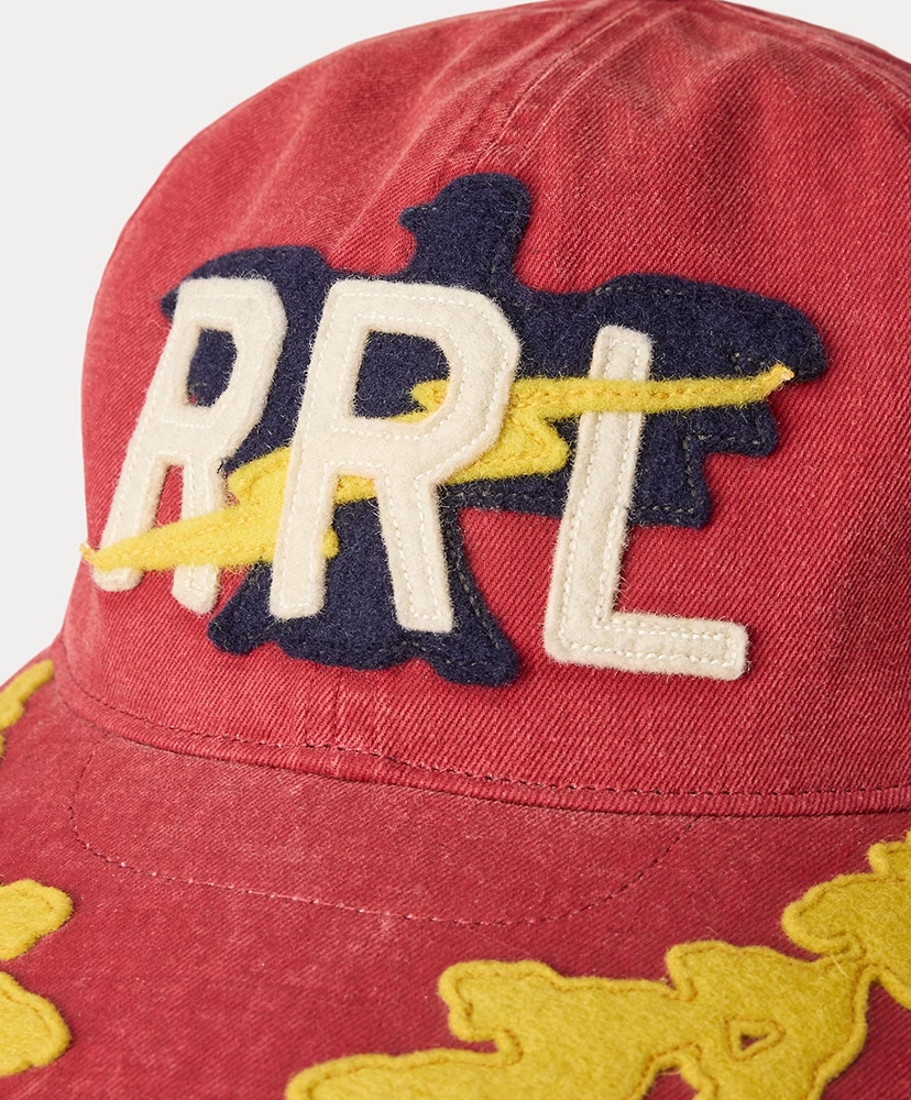 ロゴアップリケド ツイル ボール キャップ レッド ONE