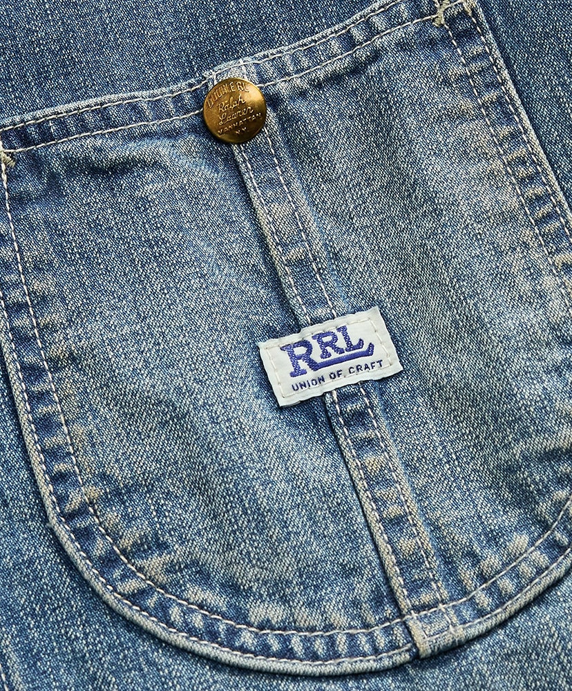 コーデュロイカラー インディゴ デニム ジャケット ライツビルウォッシュ L(MEN)