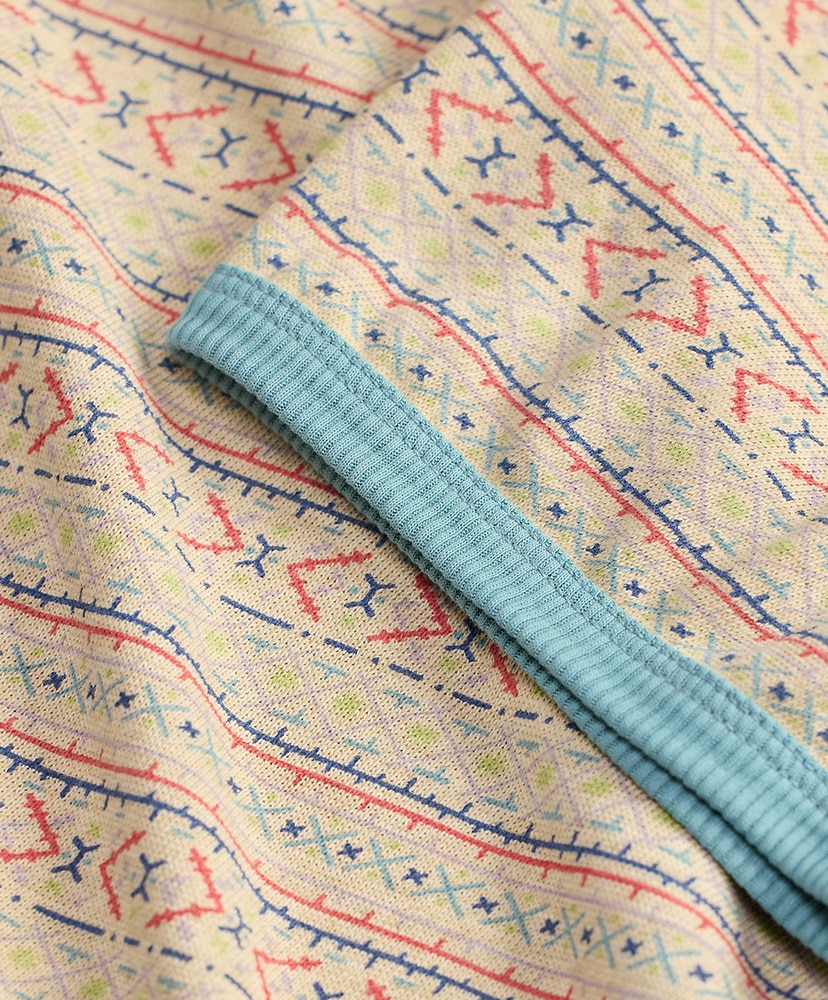 プリント ジャージー リンガー Tシャツ クリーム/マルチ L(MEN)