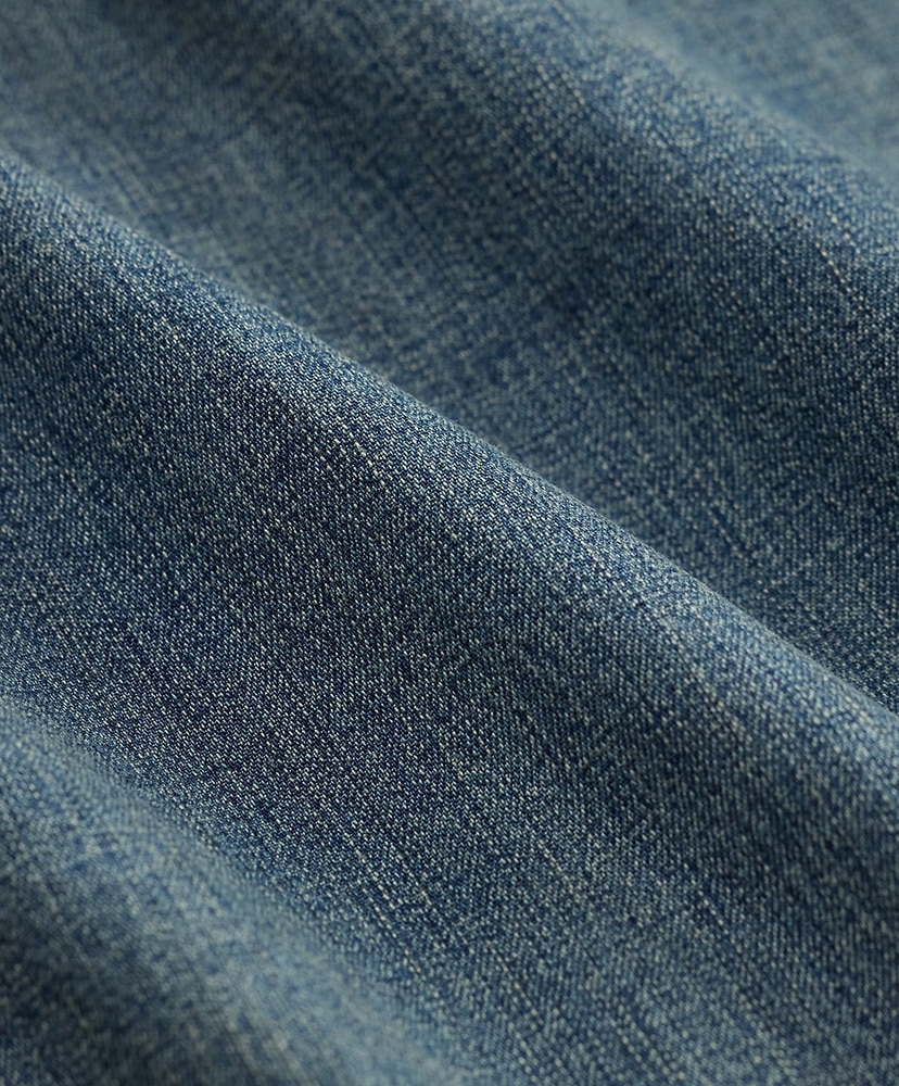 スリム フィット デニム ウエスタン シャツ ダークウォッシュ L(MEN)