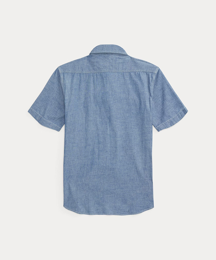 インディゴ シャンブレー ワークシャツ インディゴ L(MEN)