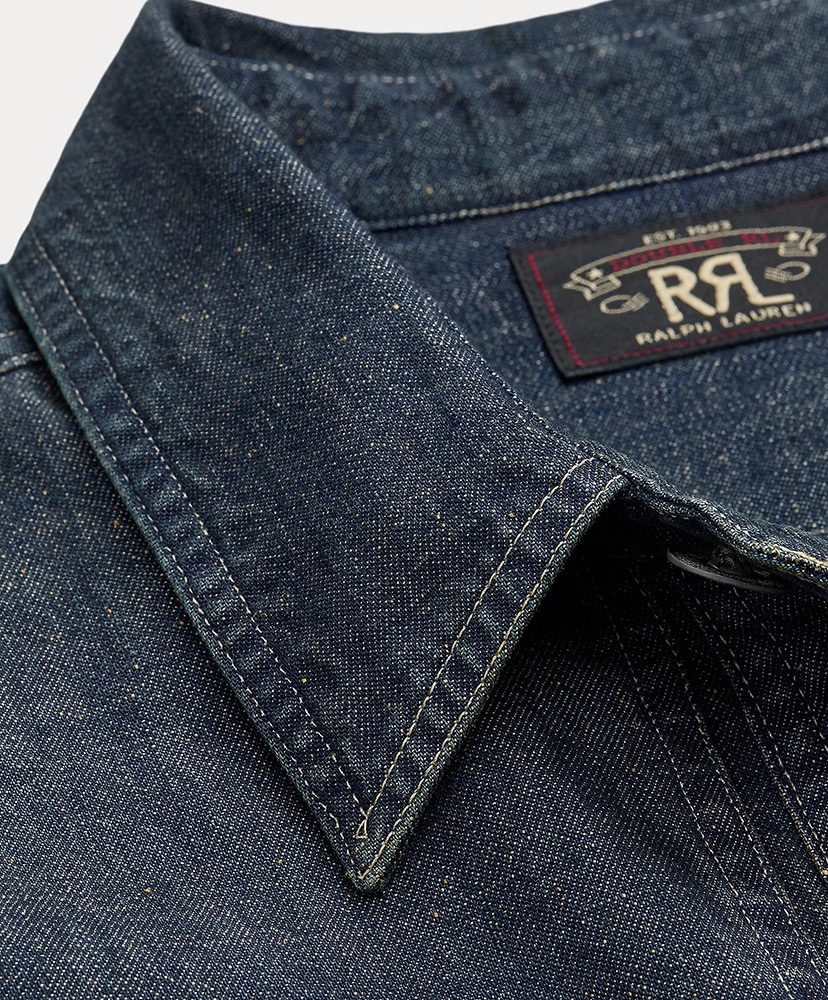 インディゴ デニム オーバーシャツ ダークウォッシュ L(MEN)