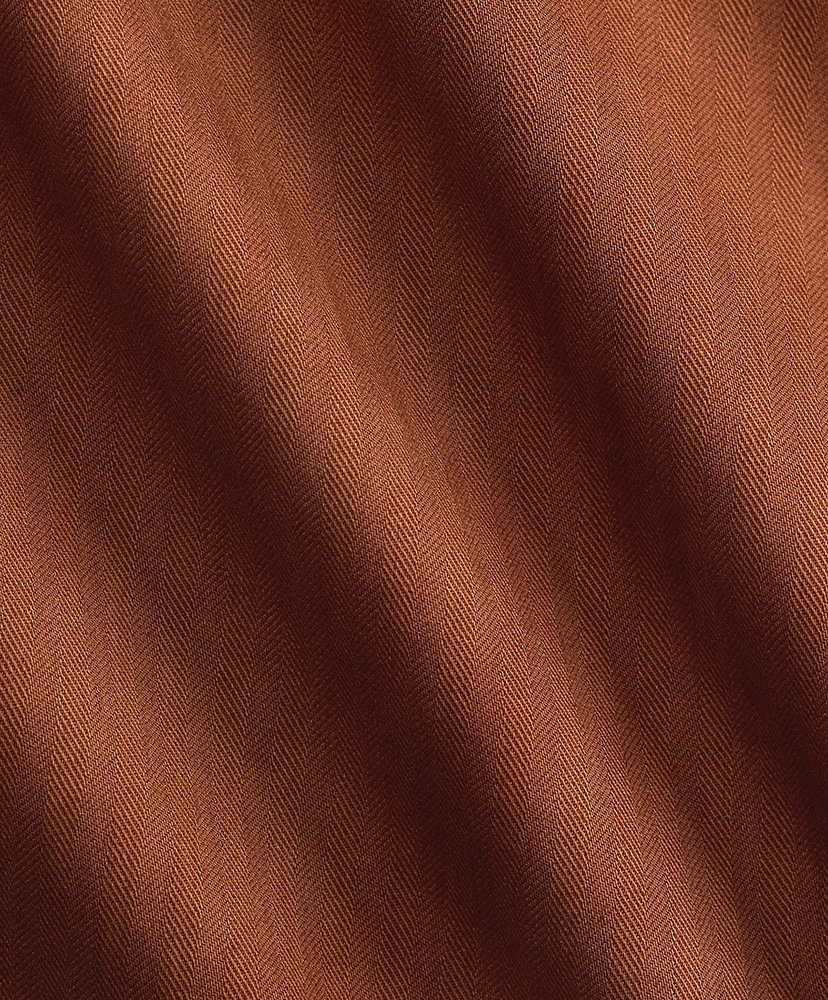 エンブロイダリー ヘリンボーン ツイル オーバーシャツ ブリック L(MEN)