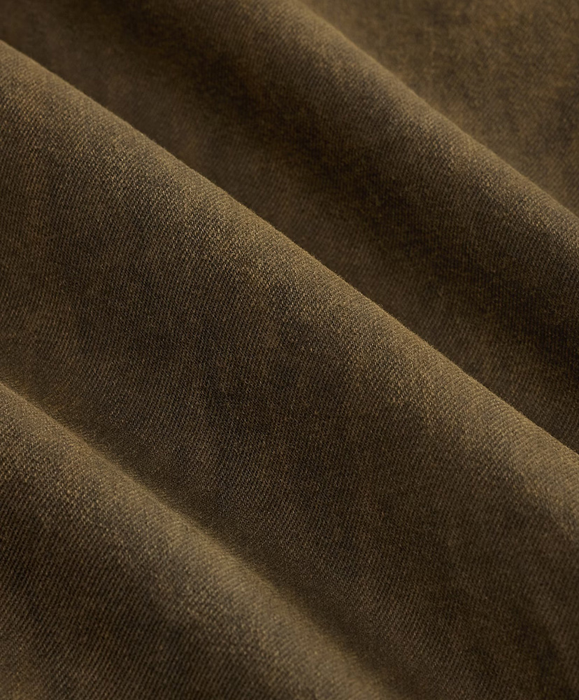 スリム フィット スタデッド デニム ウエスタン シャツ ディストレストブラウンウォッシュ L(MEN)