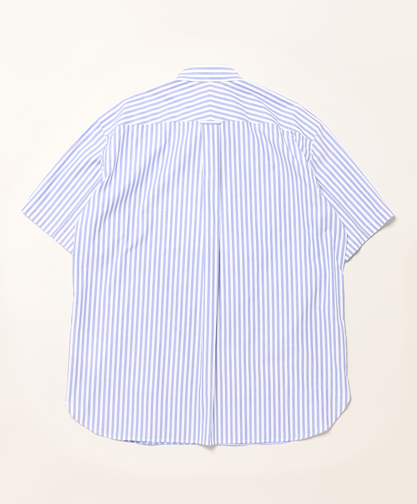 WQ-B042-051 綿ストライプ×パッチワークMIX White Navy×Mix/ホワイトネイビー×ミックス L(MEN)