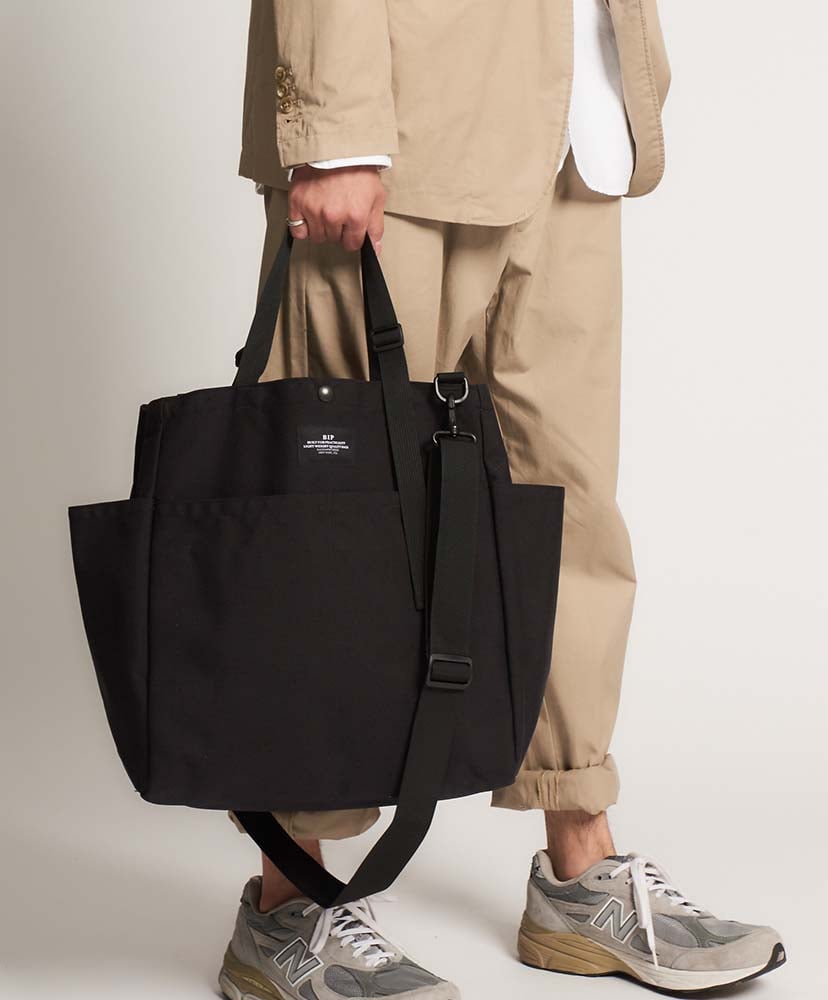 Carry-all Beach Bag - Canvas Nylon Black/ブラック FREE