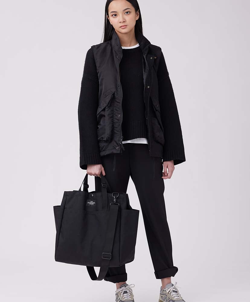 Carry-all Beach Bag - Canvas Nylon Black/ブラック FREE