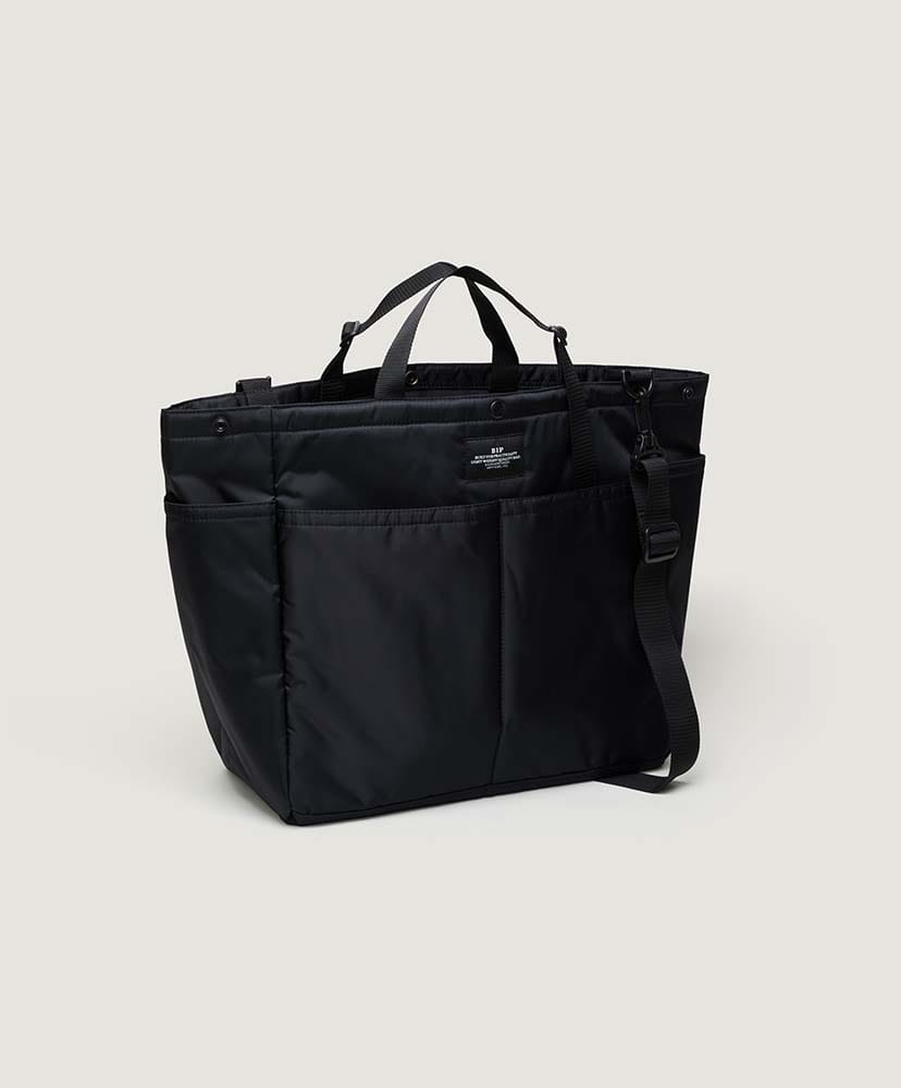Carry-all Beach Bag - Poly Fill Nylon Black Puffer/ブラックパファー FREE