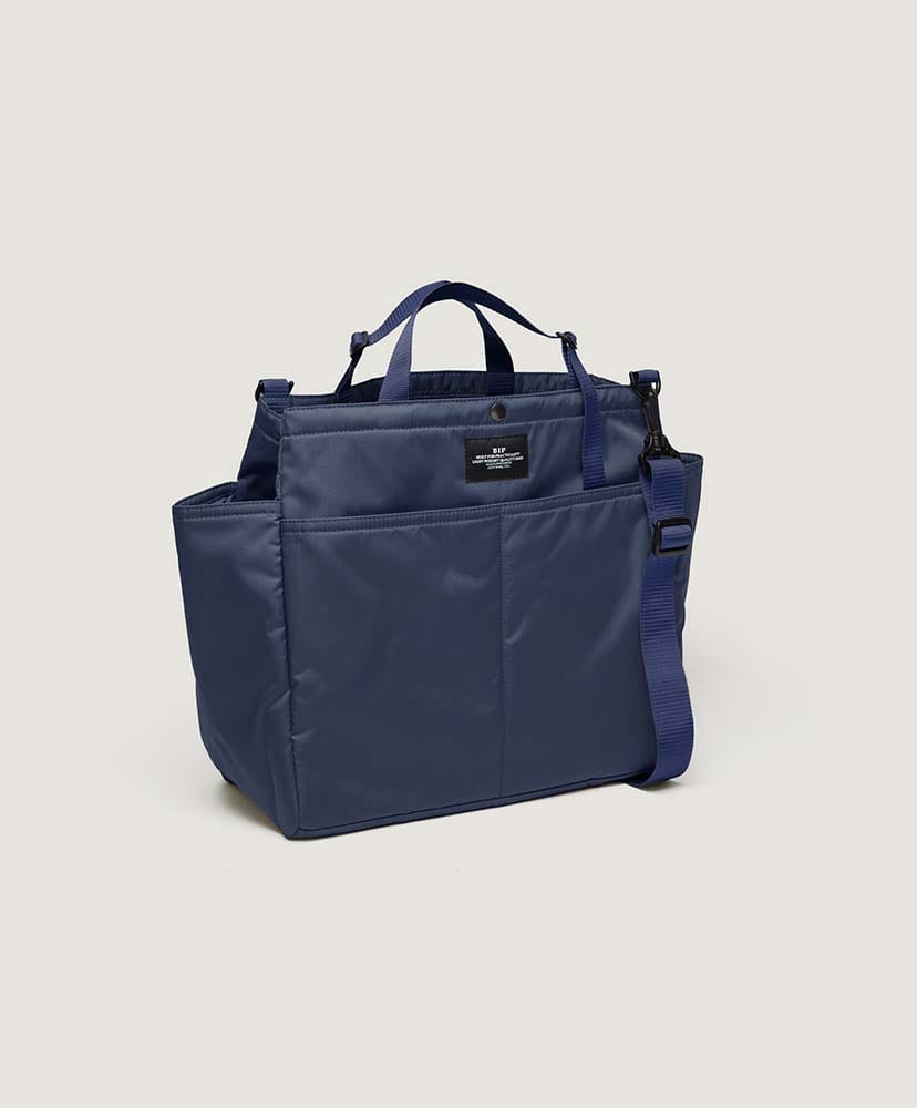 Carry-all Beach Bag - Poly Fill Nylon Navy Puffer/ネイビーパファー FREE