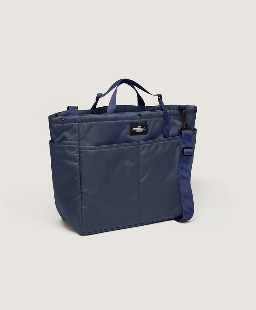 Carry-all Beach Bag - Poly Fill Nylon Navy Puffer/ネイビーパファー FREE