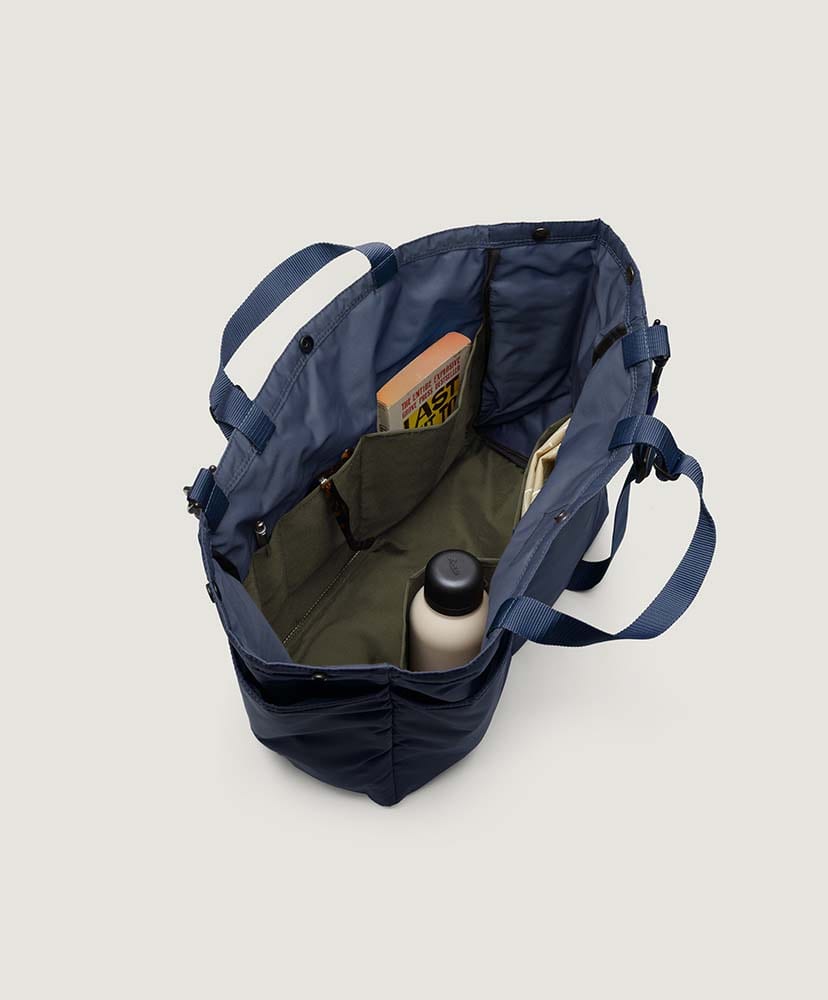 Carry-all Beach Bag - Poly Fill Nylon Navy Puffer/ネイビーパファー FREE