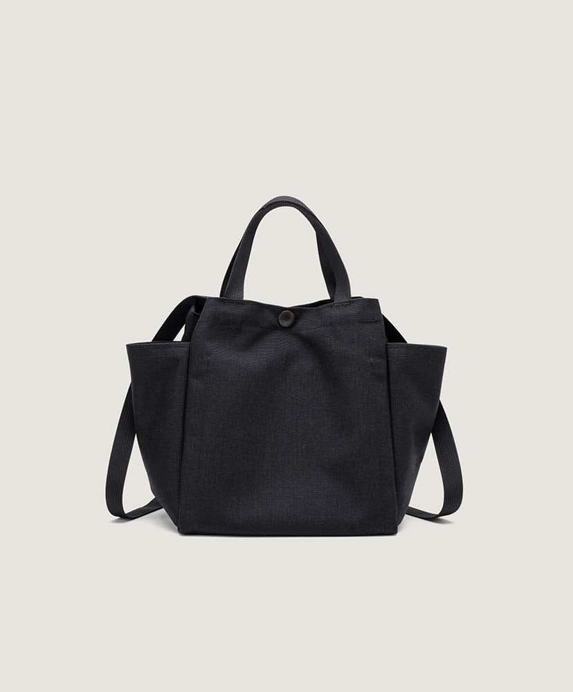 Small Side Pocket Tote - Canvas Nylon Black/ブラック FREE