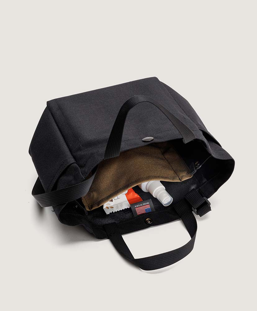 Small Side Pocket Tote - Canvas Nylon Black/ブラック FREE