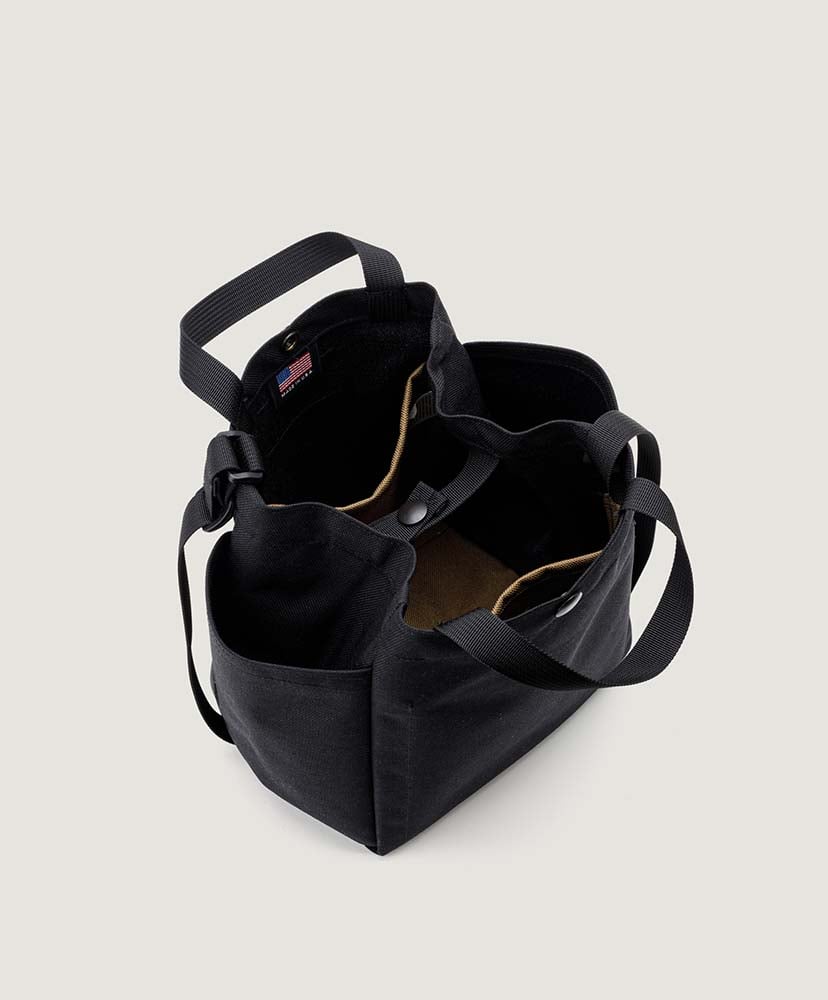 Small Side Pocket Tote - Canvas Nylon Black/ブラック FREE
