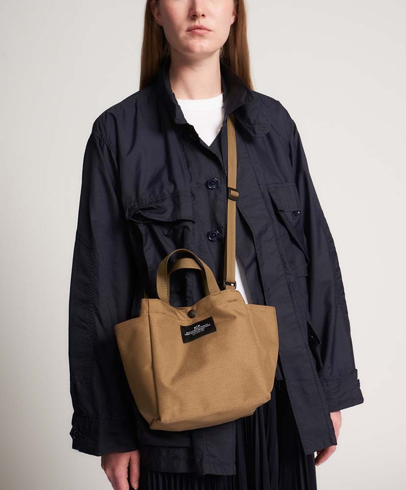 Small Side Pocket Tote - Canvas Nylon Khaki/カーキ FREE