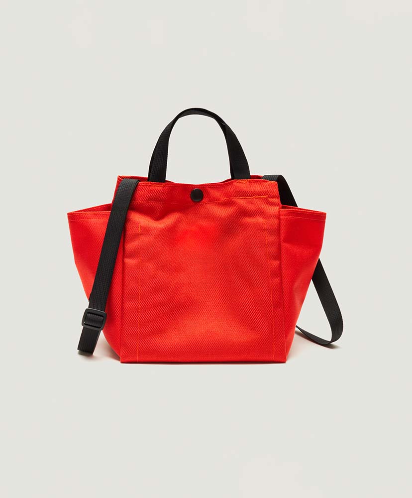 Small Side Pocket Tote - Canvas Nylon Raddish Orange/ラディッシュオレンジ FREE