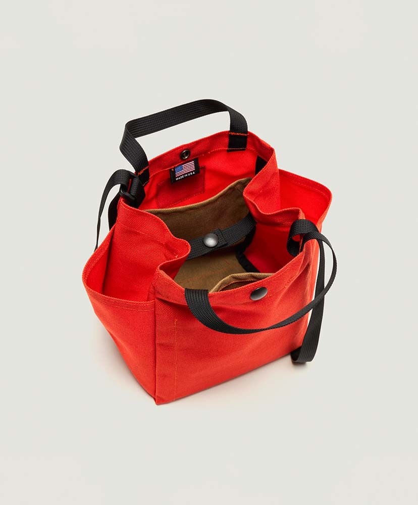 Small Side Pocket Tote - Canvas Nylon Raddish Orange/ラディッシュオレンジ FREE