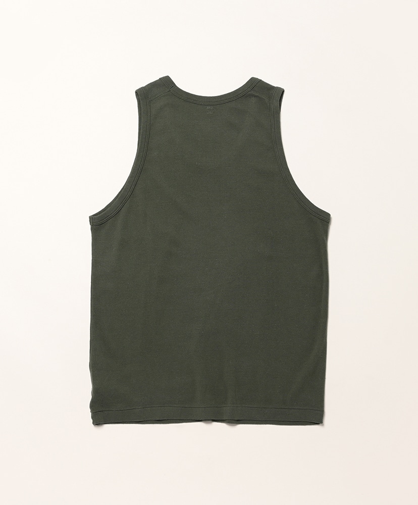 Co/Silk Nep Rib Tank top Khaki/カーキ 3(MEN)