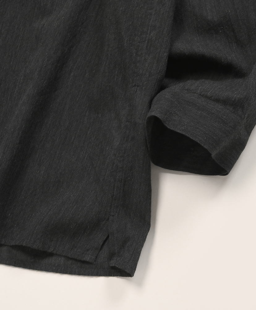 Silk-Co Voile Military Shirt Heather Charcoal/ヘザーチャコール 2(MEN)