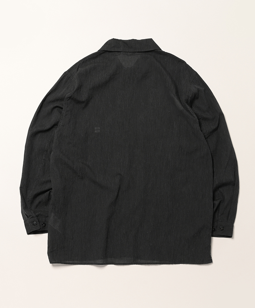 Silk-Co Voile Military Shirt Heather Charcoal/ヘザーチャコール 2(MEN)