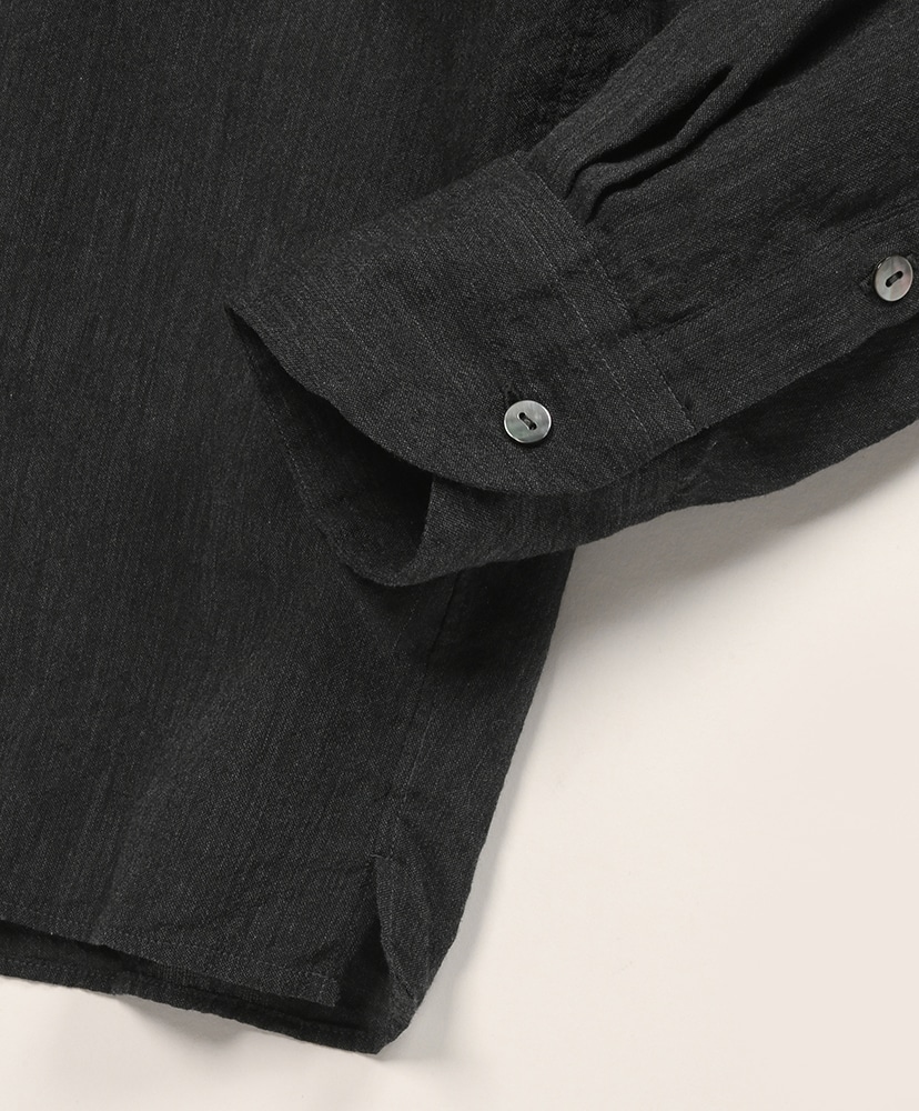 Silk-Co Voile French Shawl Collar Shirt Heather Charcoal/ヘザーチャコール 0(WOMEN)