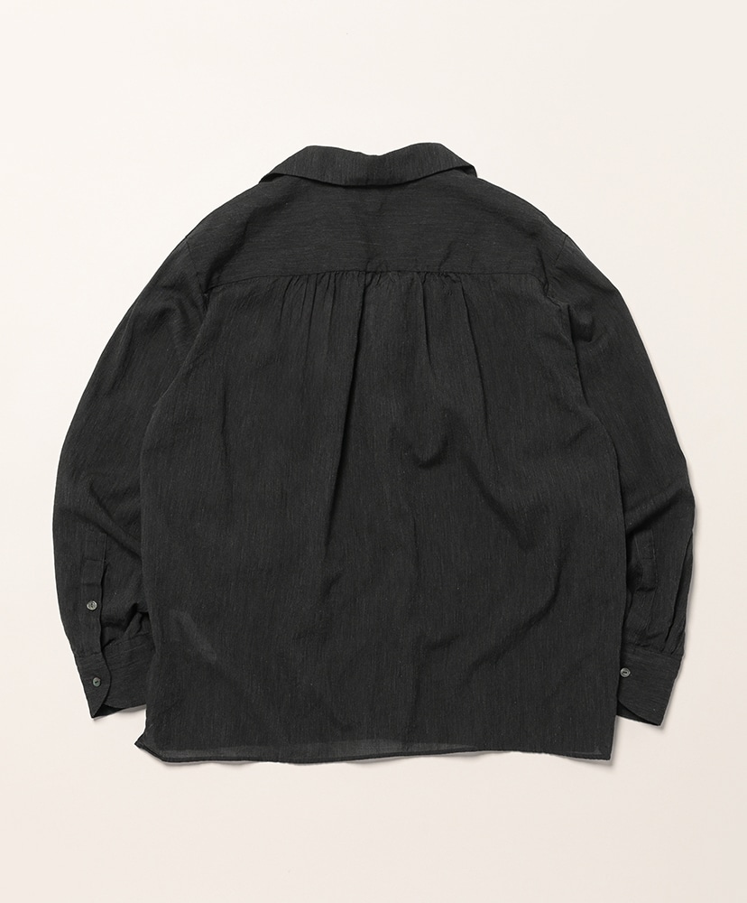 Silk-Co Voile French Shawl Collar Shirt Heather Charcoal/ヘザーチャコール 0(WOMEN)