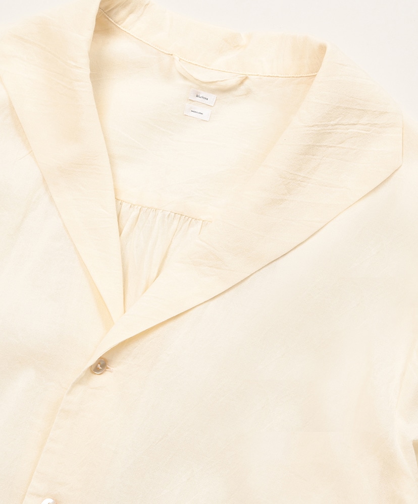 Silk-Co Voile French Shawl Collar Shirt Ivory/アイボリー 0(WOMEN)