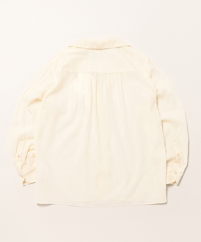 Silk-Co Voile French Shawl Collar Shirt Ivory/アイボリー 0(WOMEN)