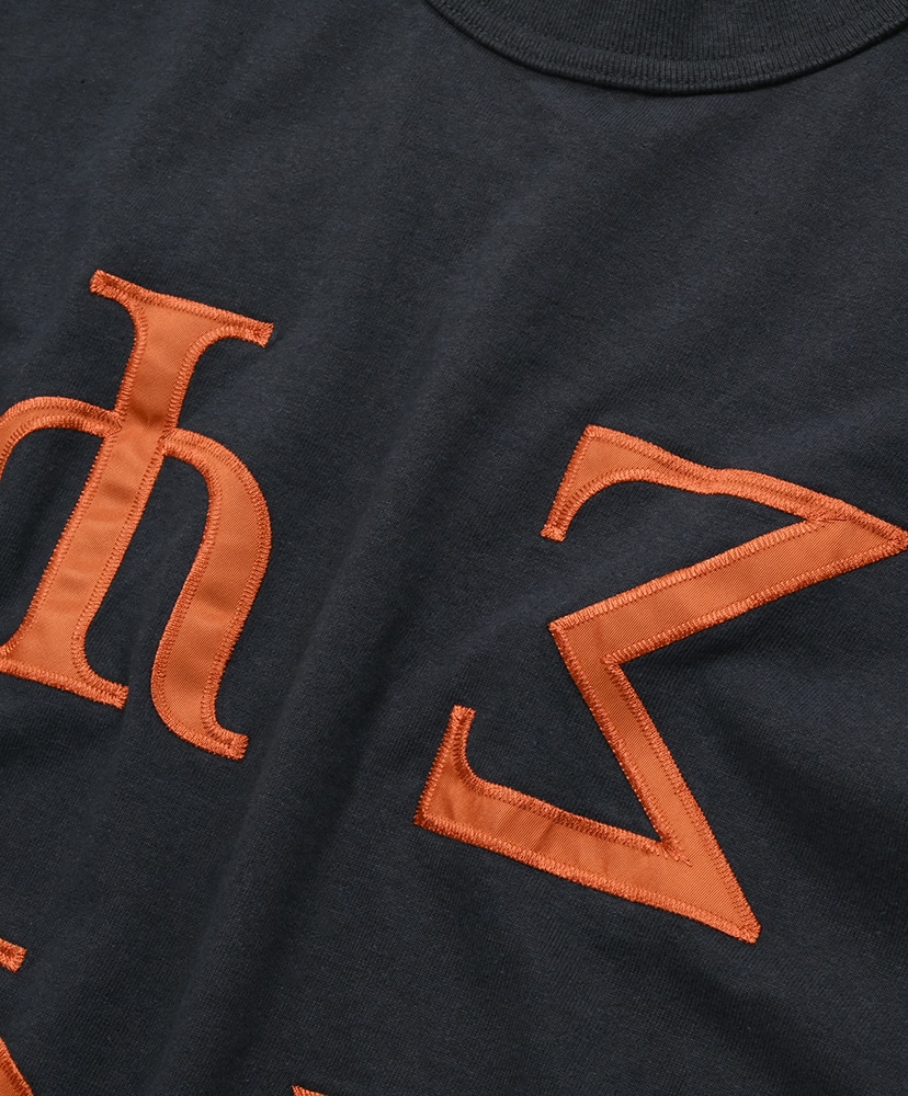 Fictional-Fraternity 88/12 Patch Tee WIDE NightBlack×Orange 2(MEN)