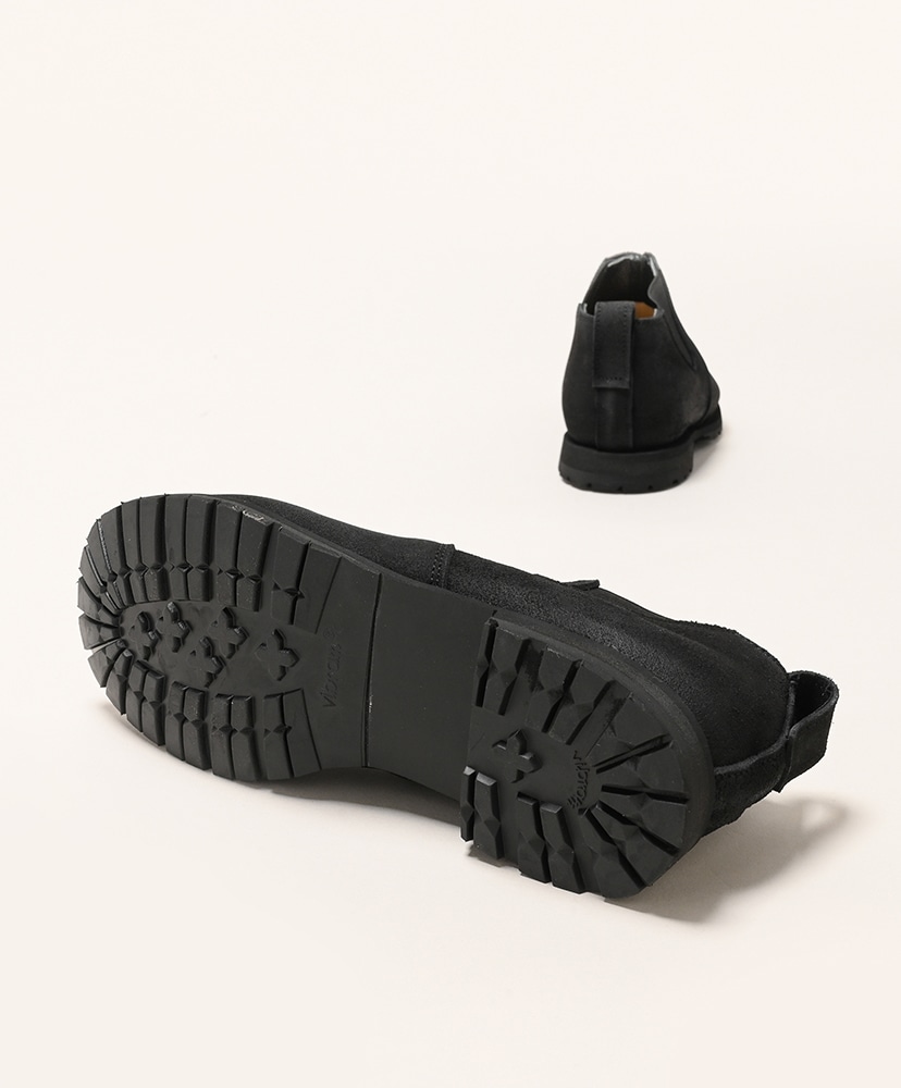 サイドゴア - オイルドベロア Black/ブラック 25cm