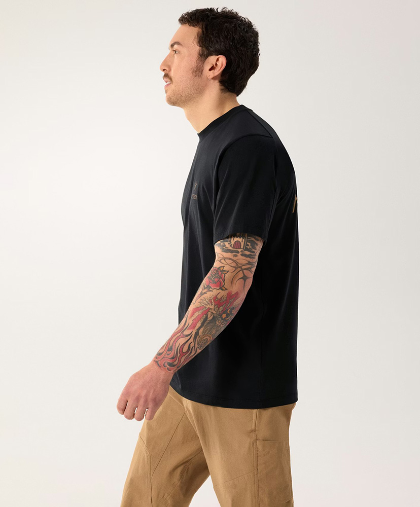 Kragg SL Cotton Bird Word SS Men's 24K Black/24Kブラック L(MEN)