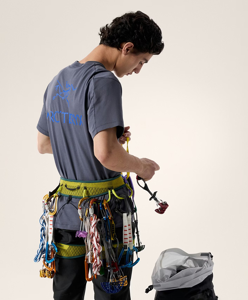 Kragg SL Cotton Bird Word SS M Dk Stratus×Fluidity/ダークストラタス×フルイディティ L(MEN)