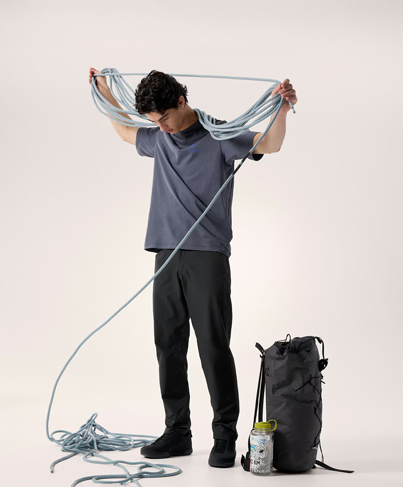 Kragg SL Cotton Bird Word SS M Dk Stratus×Fluidity/ダークストラタス×フルイディティ L(MEN)