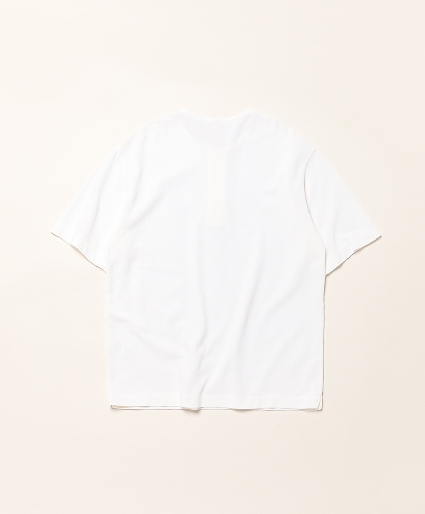 Cotton Pique Henley Neck Shirt 005/オフシロ 38(WOMEN)
