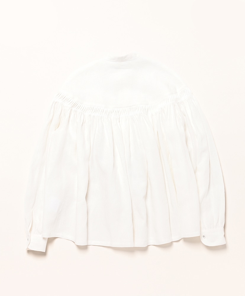 60/1 Linen Cambric Tucked Blouse 005/オフシロ 38(WOMEN)