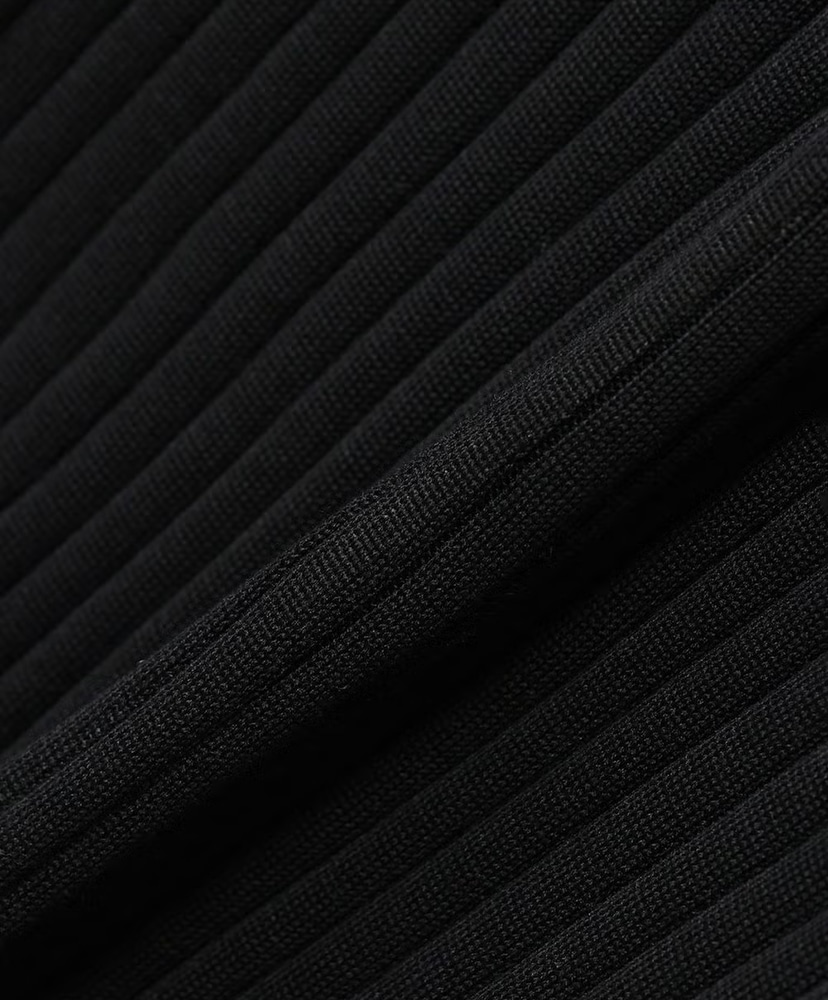 Silk Rib Knit Crew Neck Cardigan Black/ブラック 36(WOMEN)