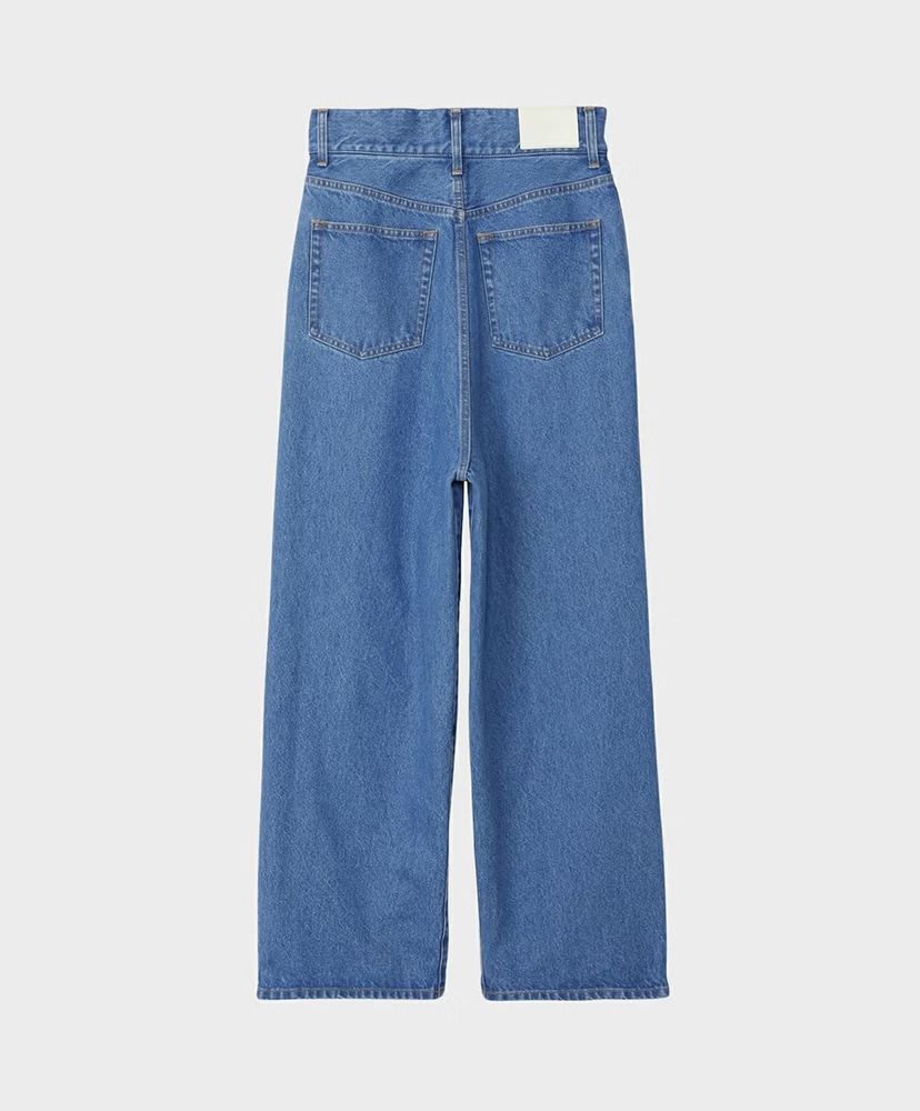 2-Tuck Creased Denim Trousers M Blue/エムブルー 2(WOMEN)